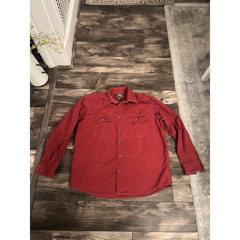 Vtg Gander Mountain Inc. Wilmot Wisconsin Hunting Red Shirt Men's‎ Large 575